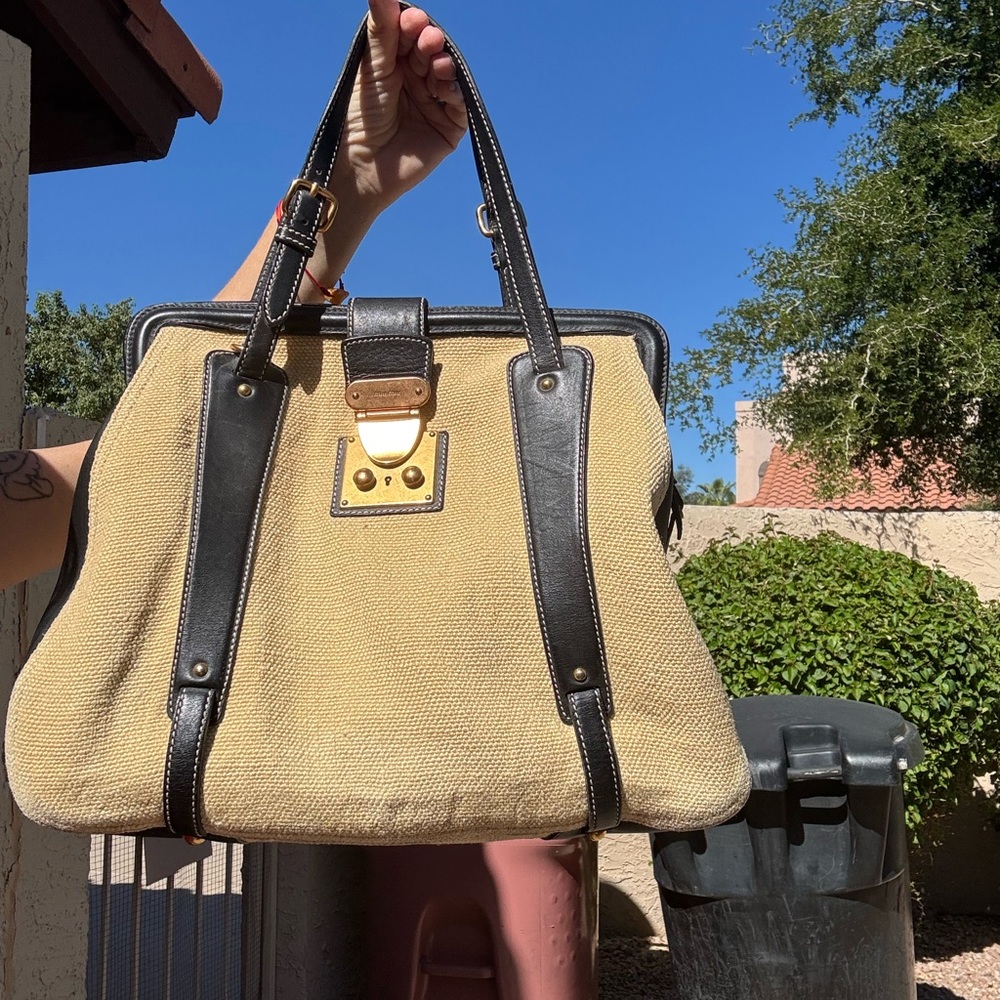 Tan Canvas Miu Miu bag from the 1990’s - Picture 4 of 4